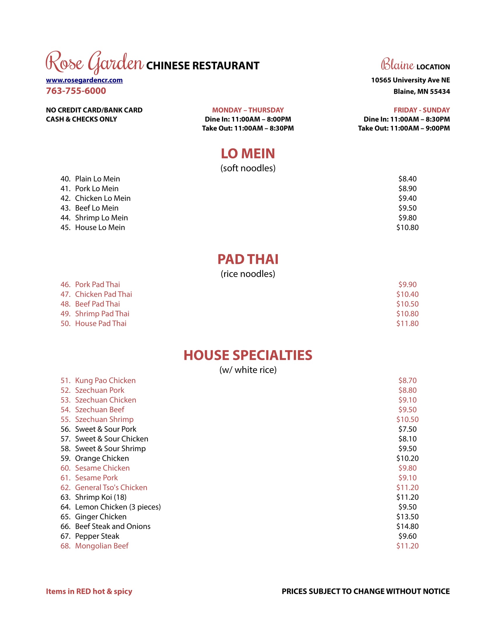 Rose Garden Chinese Restaurant