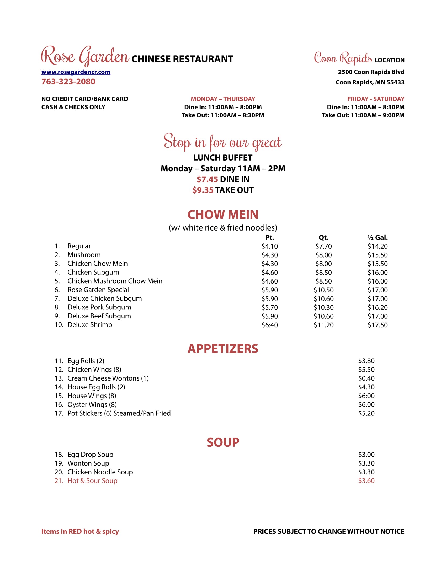 Rose Garden Chinese Restaurant